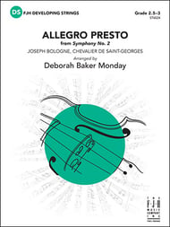 Allegro Presto from Symphony No. 2 Orchestra sheet music cover Thumbnail